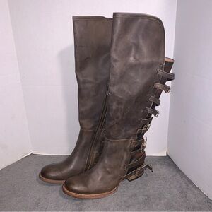 Freebies By Steven Waterford All Leather Boots Women’s Size 9 Dk Brown Knee High